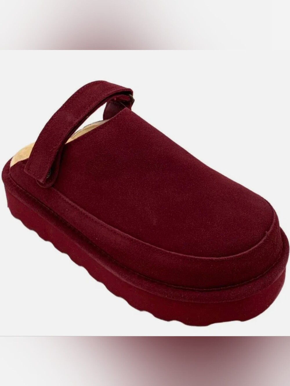 NWT BEARPAW Women's Brooke Suede Slingback Clog Bordeaux Ladies 10